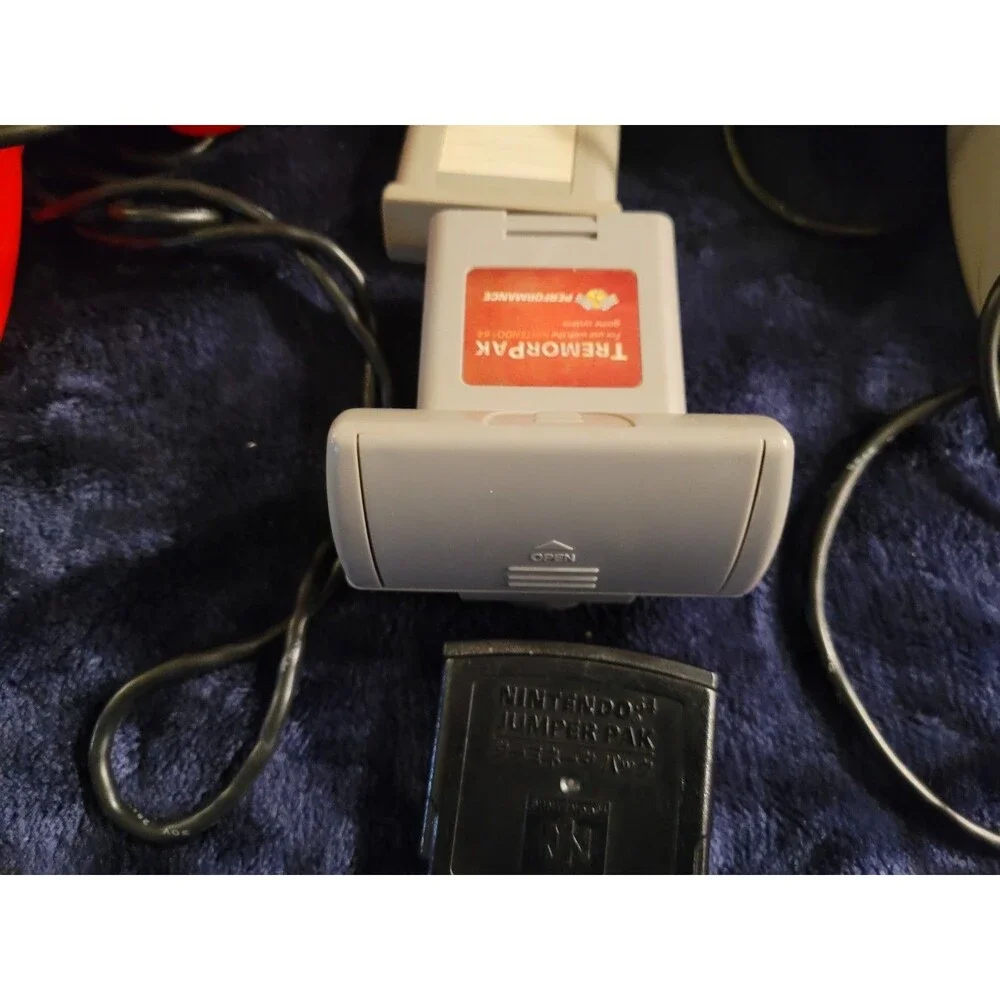 Nintendo 64 Controller and Memory Pack Bundle - 2 Controllers, 2 Tremor Packs